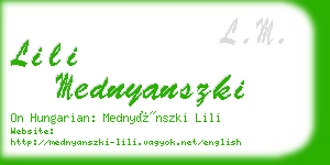 lili mednyanszki business card